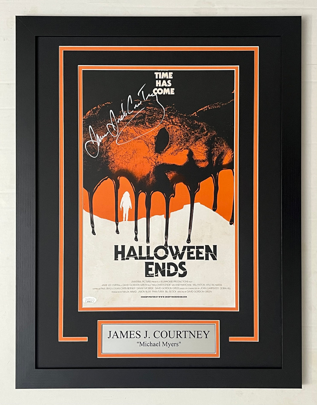 James Jude Courtney autograph signed HALLOWEEN KILLS 12x18 Movie Poster Framed Display
