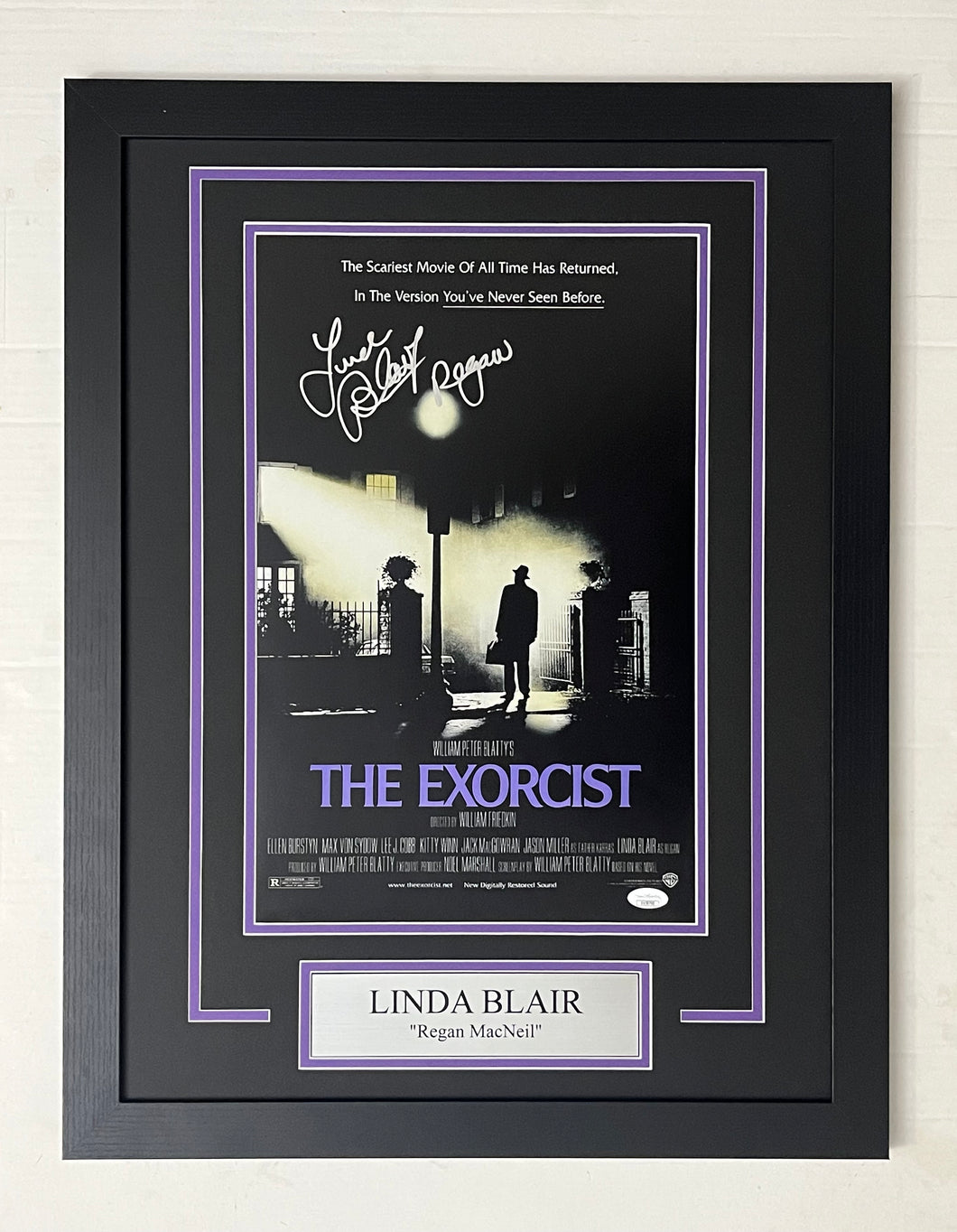 Linda Blair Autographed Signed The Exorcist 11x17 Movie Poster Framed Display