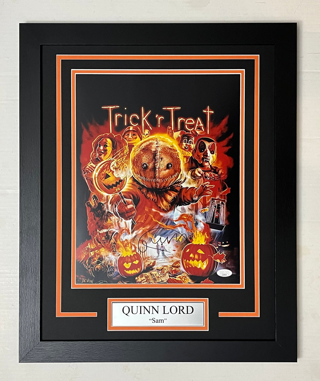 Quinn Lord Autograph Signed Trick R Treat 11x14 Movie Poster Framed Display