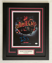 Load image into Gallery viewer, Jessie Eisenberg autograph signed ZOMBIELAND 11x14 Framed Movie Display
