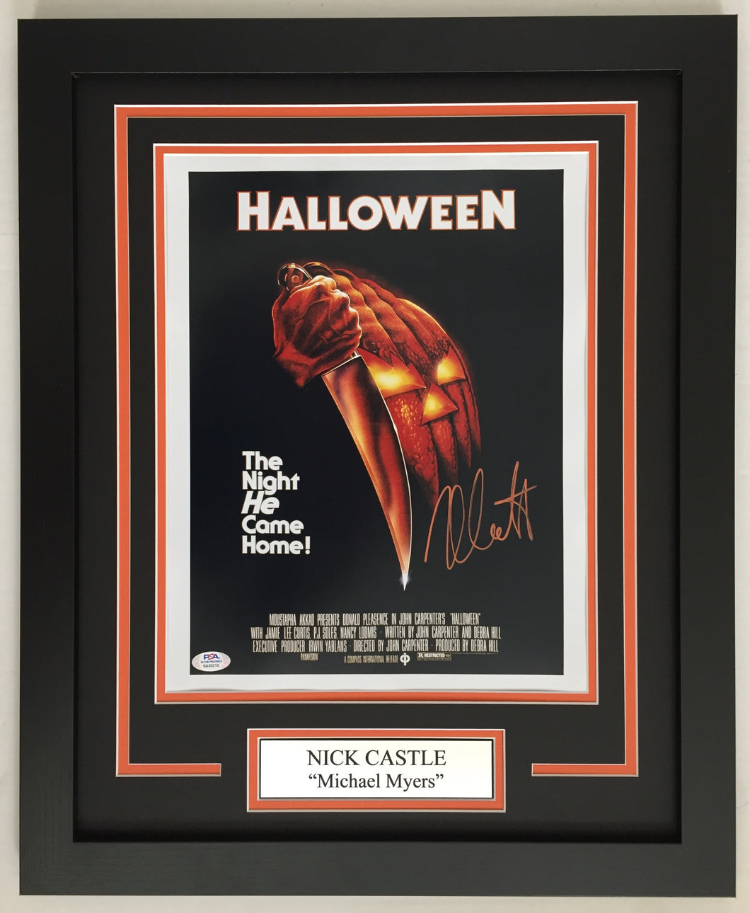 Nick Castle Autograph Signed HALLOWEEN 11x14 Movie Framed Display